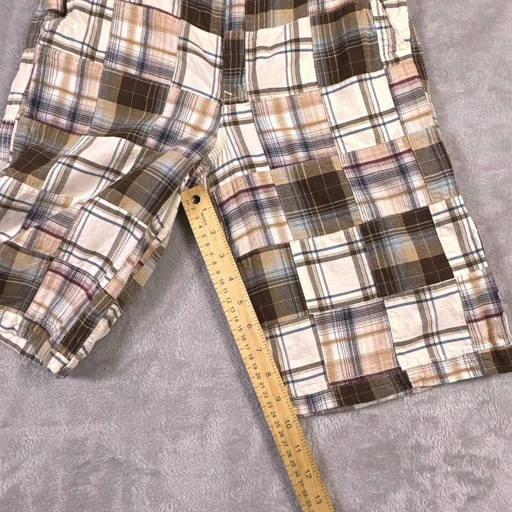Gap Madras Patchwork Plaid Shorts Youth 14 Preppy Coastal Cotton Y2K‎ Summer